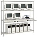Safco Metallic Grey Wire 72-in LAN Management System