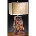 Free supportive article for French iron Loire Valley 3-way Iron Aged Table Lamp
