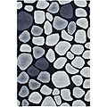 Handmade Soho Pebbles Black/ Grey New Zealand Wool Rug (2' x 3')