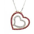 14k Gold Pink Sapphire and 1/5ct TDW Diamond Necklace (H-I, SI2)