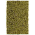 Hand-woven Moss Green Chenille Shag Rug (2'6 x 4'2)