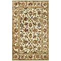 Handmade Classic Ivory Wool Rug (3' x 5')