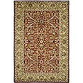 Handmade Treasures Red/ Gold Wool Rug (6' x 9')