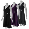 S Max by Adi Ruffled V-neck Sleeveless Dress