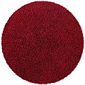 Hand-woven Burgundy Chenille Shag Rug (5' Round)