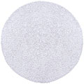 Hand-woven White Chenille Shag Rug (5' Round)