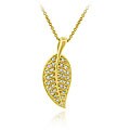 Icz Stonez 18k Goldplated Sterling Silver Cubic Zirconia Leaf Necklace