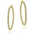 Icz Stonez 18k Goldplated Silver Cubic Zirconia Inside-out Hoop Earrings