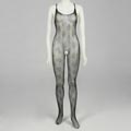 EMAJE' Women's Floral Lace Crotchless Bodystocking