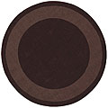 Handmade Chocolate Border Rug (8' Round)