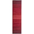 Hand-tufted Red Stripes Wool Runner Rug (2'6 x 12')