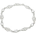 Tressa Sterling Silver Clear Cubic Zirconia Celtic Knot Bracelet