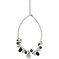 Silver Black Onyx/ Mother Of Pearl/ Jade Necklace (Thailand)