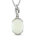 10k White Gold Opal Fashion Necklace