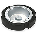 Cigar Pipe Important Fact Colibri Silvertone and Black Chrome Oval Ashtray
