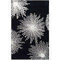 Handmade Soho Burst Black New Zealand Wool Rug (5' x 8')