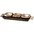 Set of 3 Stone Inlay Condiment Bowls (India)