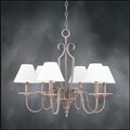 Accommodating article on White Rice Pasadena 6-light Tile Bronze Chandelier