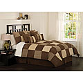 Concentric Square Chocolate 8-piece Comforter Set