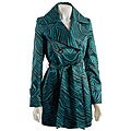 Via Spiga Women's Tiger Print Trench Coat