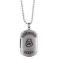 Sterling Essentials Sterling Silver 30-inch Wounded Warrior Project US Navy Dogtag Locket Necklace