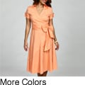 Sandro Women's Poplin Notch Collar Dress
