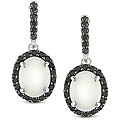 10k Gold Opal and 1/2ct TDW Black Diamond Earrings