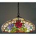 Tiffany-style Rose Floral Hanging Fixture