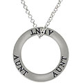 Sterling Silver 'Aunt' Affirmation Necklace