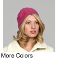 Portolano Women's Cashmere Crochet Flower Hat FINAL SALE