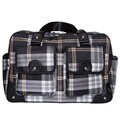 Large Hookah Interrelated Information OiOi Black Check Carry All Diaper Bag
