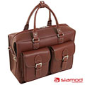 Siamod Mezzo Double Compartment Leather Laptop Briefcase