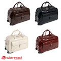 Siamod Magenta Leather 21.5 Inch Women's Carry On Wheeled Duffel Bag