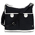 OiOi Black and White Eyelet Hobo Diaper Bag