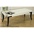Tyler Bicast Leather Off-white Bench
