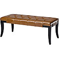 Tyler Bicast Leather Saddle Bench