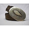 CO2 Women's Brown Vintage Woven Belt