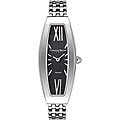 Christian Bernard Women's Oblong Black Dial Stainless Steel Watch