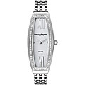 Christian Bernard Women's Oblong White Dial Stainless Steel Watch