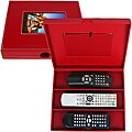 Faux Leather Photo Frame Remote Control Storage Box