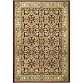 Paradise Eden Tranquil Red/ Ivory Viscose Rug (5'3 x 7'6)