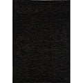 Hand-knotted Vegetable Dye Solo Liquorice Hemp Rug (5' x 8')