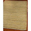 Hand-knotted All-Natural Sunrise Beige Hemp Runner (2'6 x 12')