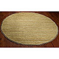 Hand-knotted All-Natural Sunrise Beige Hemp Rug (6' Round)