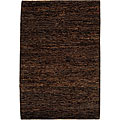 Hand-knotted All-Natural Earth Brown Hemp Rug (3' x 5')