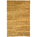 Hand-knotted All-Natural Hayfield Beige Hemp Rug (3' x 5')