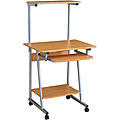 Beech-finished Computer Cart
