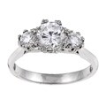 Tacori Platinum Cubic Zirconia and 1/2ct TDW Diamond Engagement Ring (G, VS) (Size 6.5)