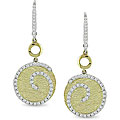 14k Two-tone Gold 3/4ct TDW Diamond Swirl Earrings (G-H, I3)