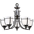 Regency 5-light Black Pewter Chandelier